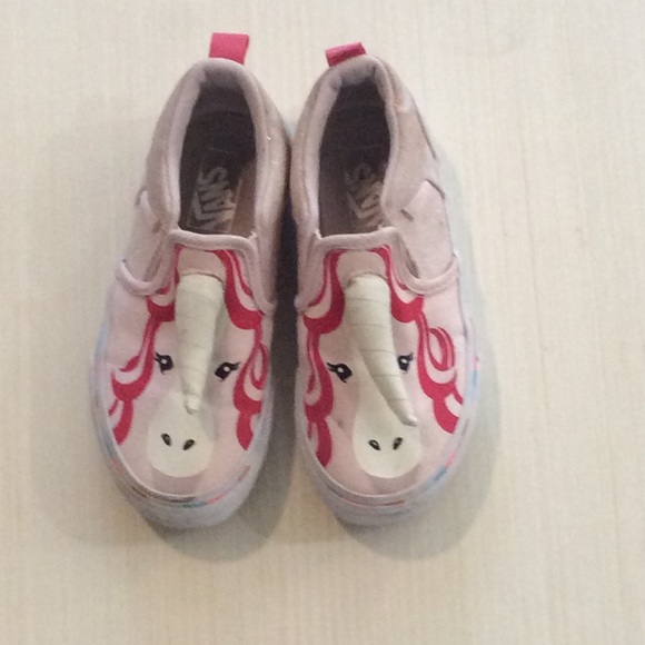 Vans Other - Vans kids girls unicorn horn slip on sneakers 12